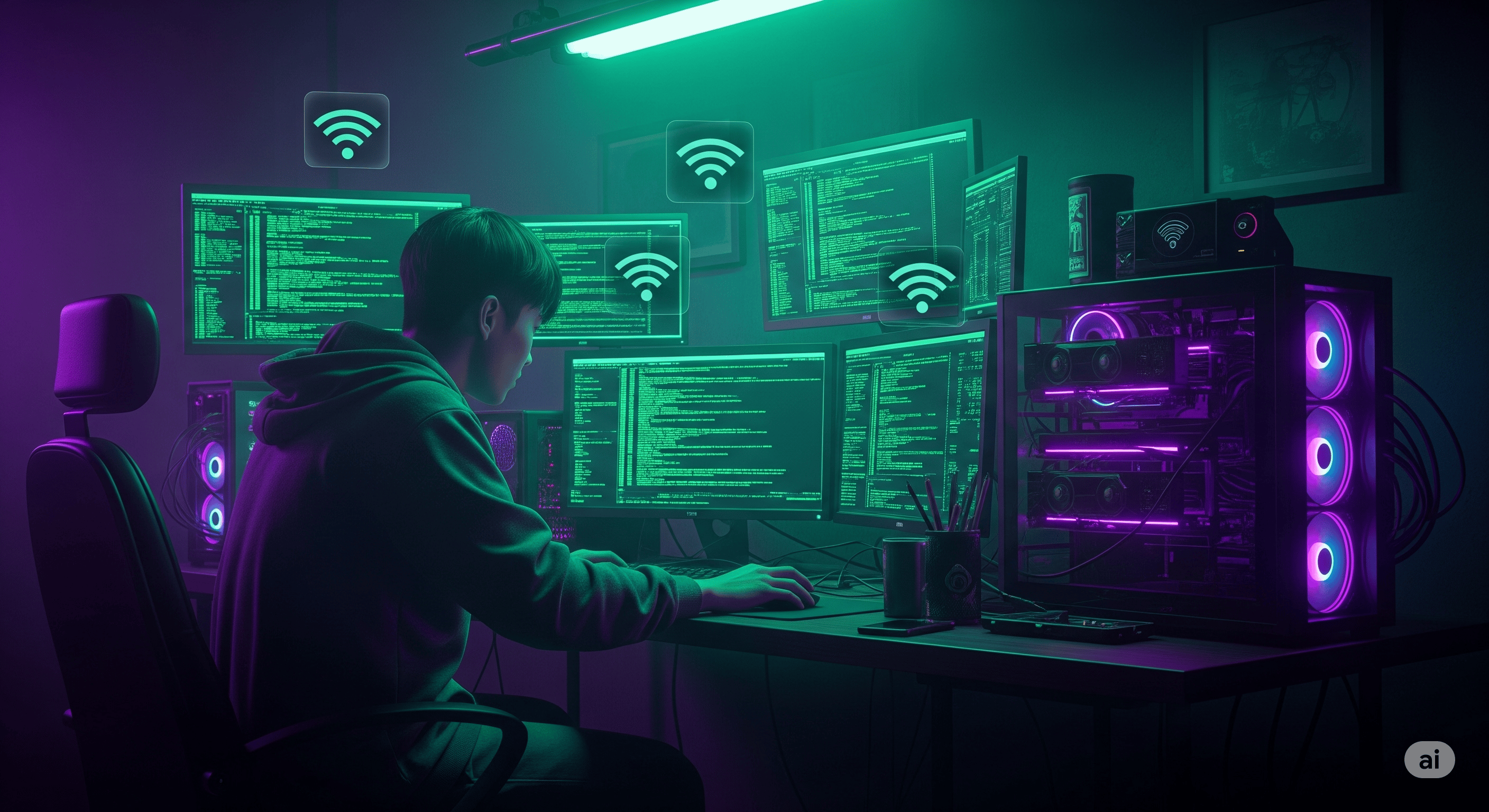 Hashcat cracking a Wi-Fi password with GPU
